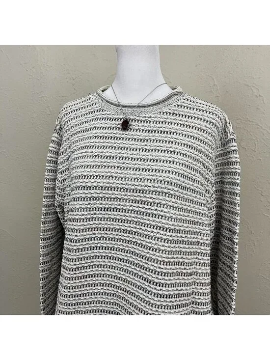 vintage 90s striped boho granola grunge sweater - Picture 3 of 8